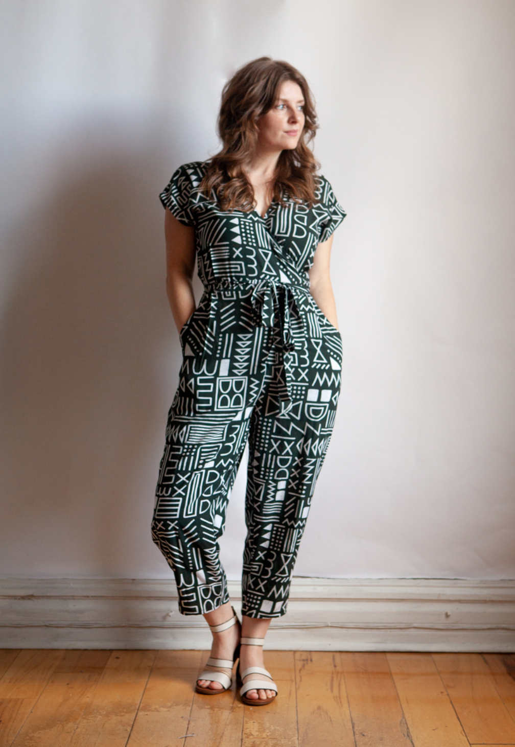My Zadie Jumpsuit in the new Spoonflower Petal Signature Cotton