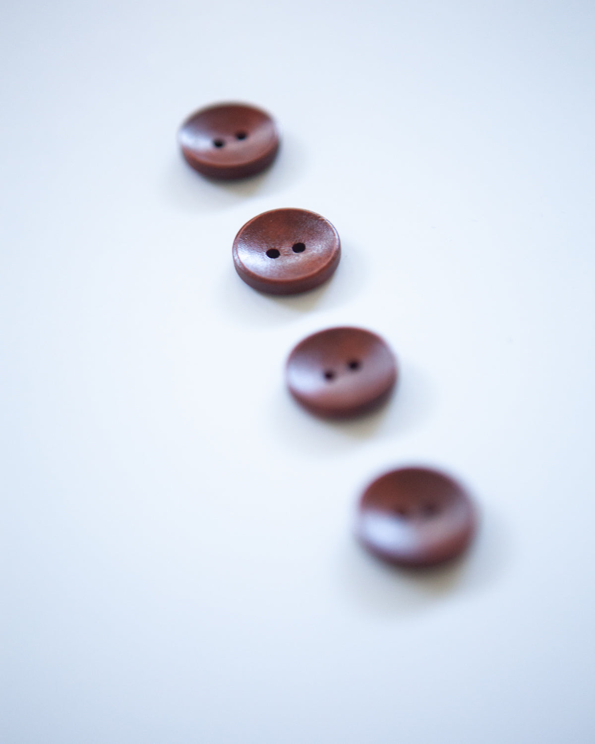 Wooden Buttons Set of 3: Brown Wooden Stitch Buttons ~ Large