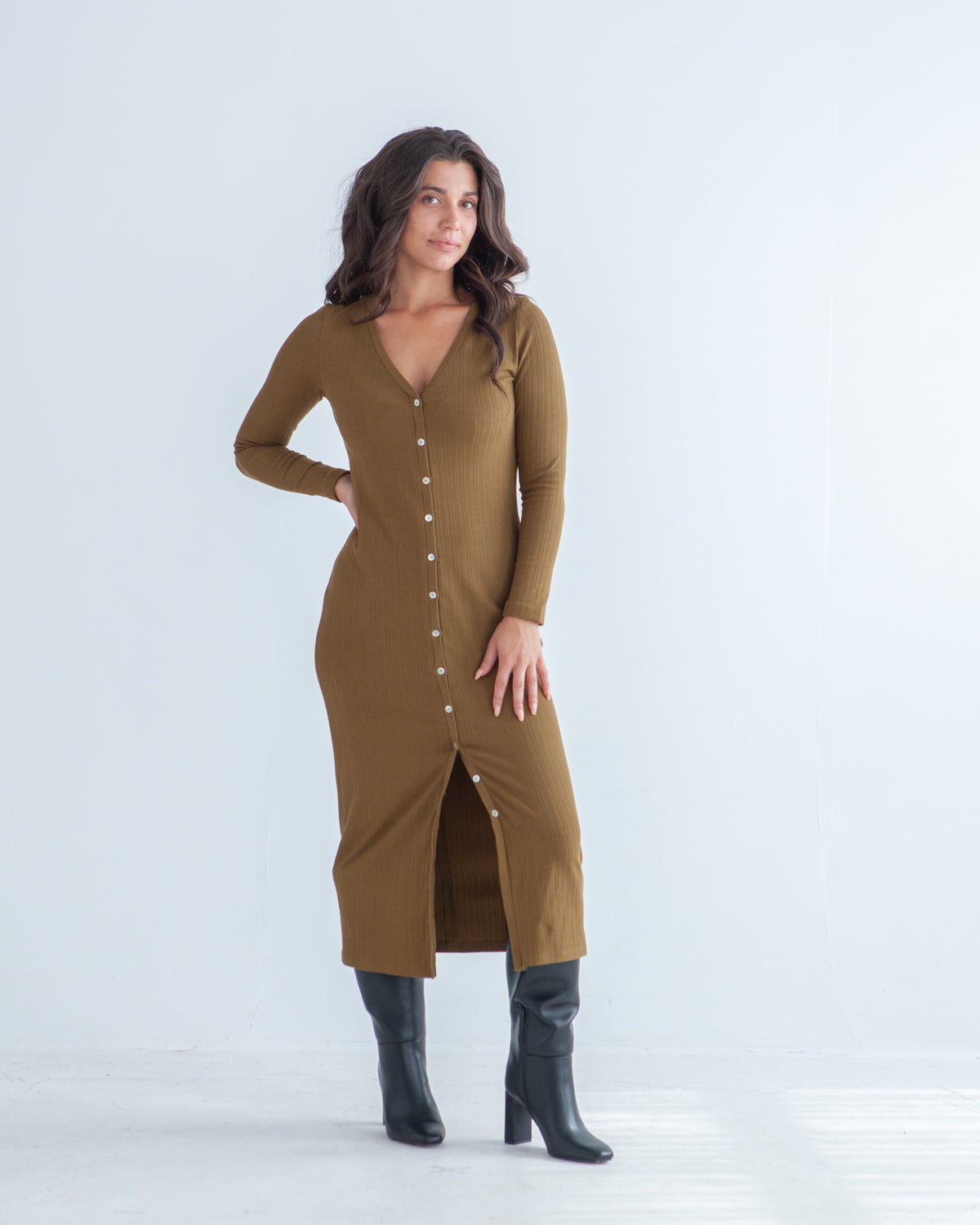 CYbERdYNE サイバーダイン　ロング　長袖ニット　ユニセックス ブラウン CYbERdYNE サイバーダイン ロング 長袖ニット ユニセックス ブラウン